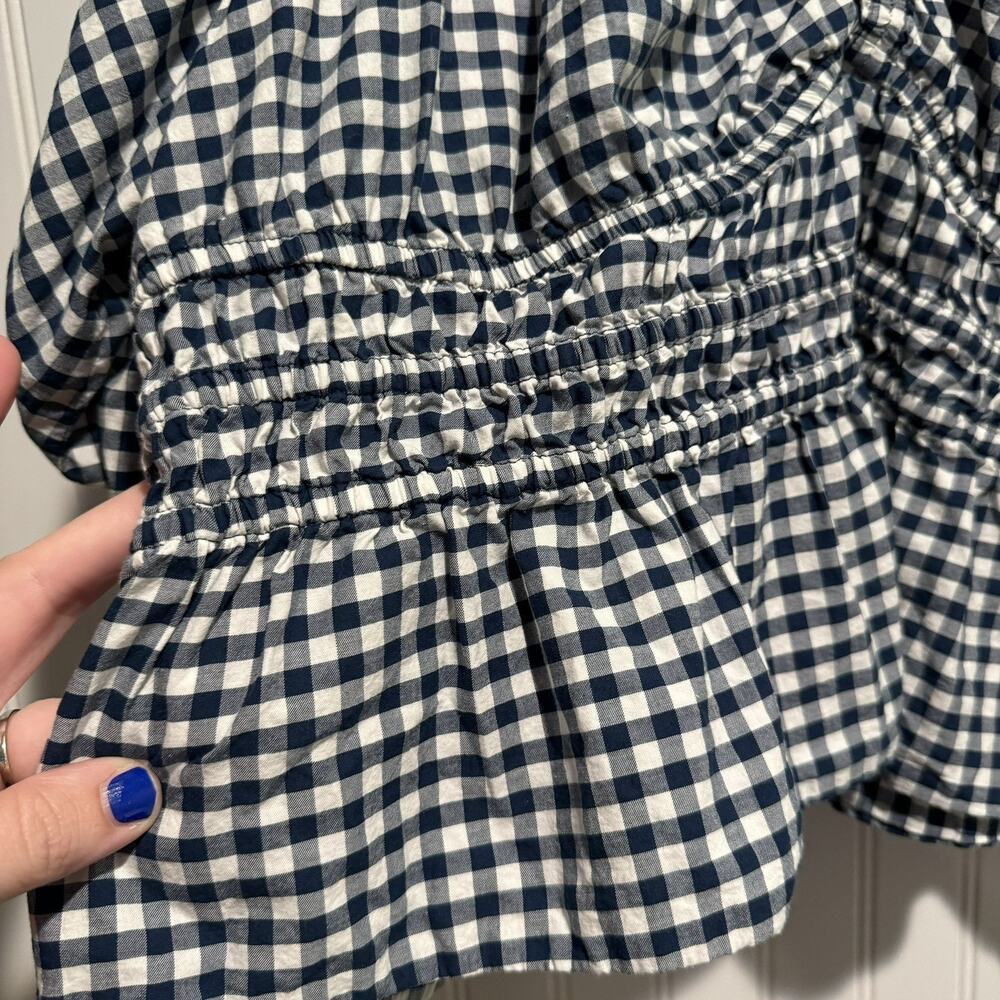 Old Navy Gingham Peplum Top Puff Sleeves Plus Size 2X - Picture 3 of 7